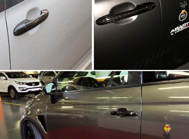 Carbon fiber 500 ABARTH door handle | Koshi Group L.L.C.