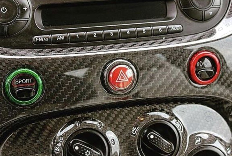 Carbon fiber dashboard buttons trim | Koshi Group L.L.C.