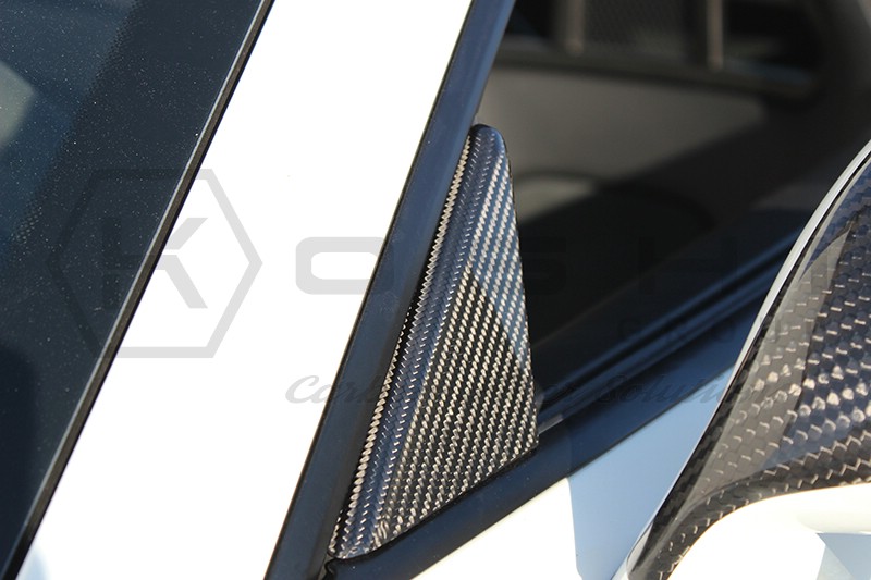 Carbon fiber Porsche 911 GT3 exterior door triangles A PILLAR