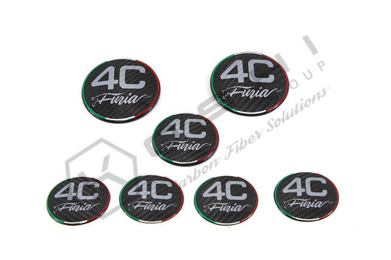 Alfa Romeo 4C Carbon fiber FURIA emblem cover kit
