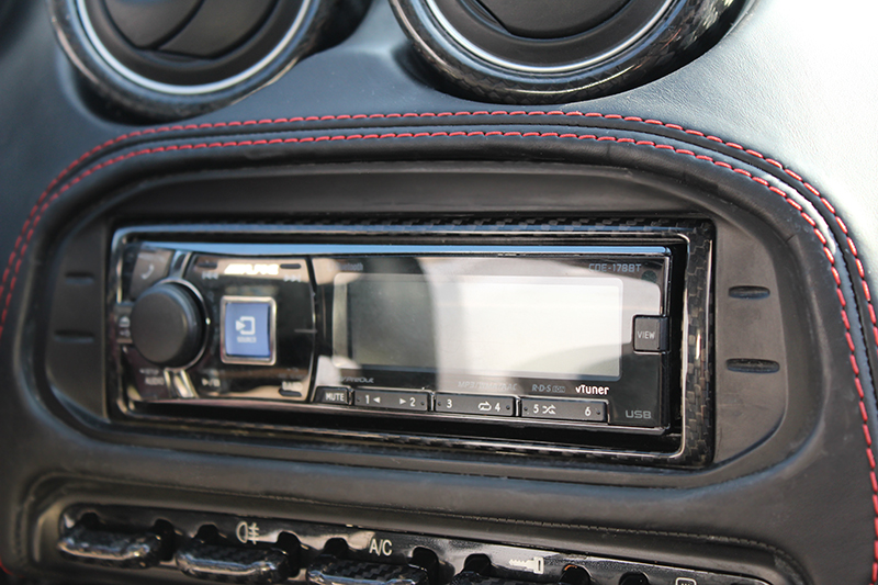 Carbon fiber Alfa Romeo 4C Audio System frame cover