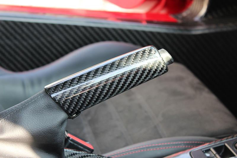 Carbon fiber Alfa Romeo 4C handbrake cover | Koshi Group L.L.C.
