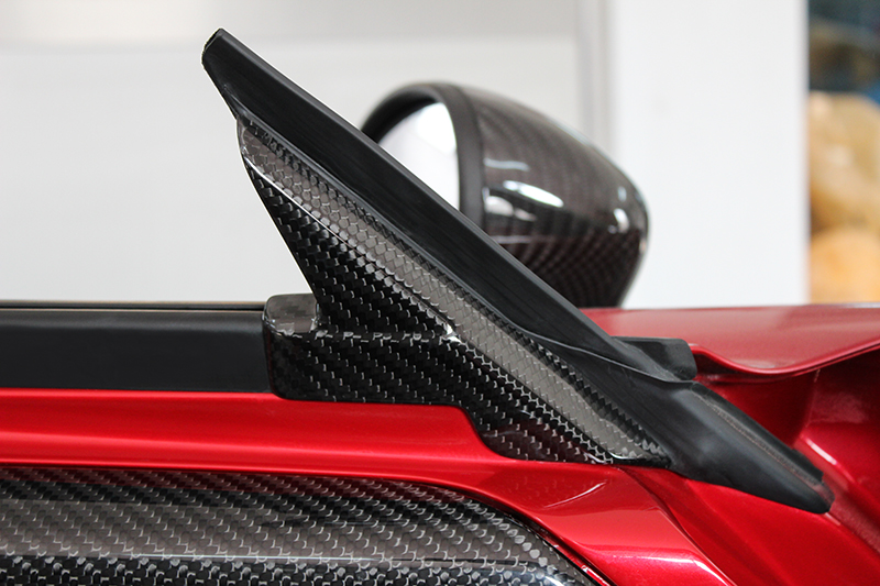 Carbon fiber Alfa Romeo 4C interior door triangle cover