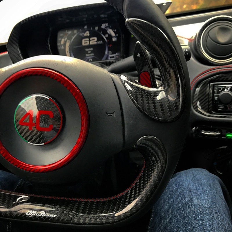 Carbon fiber Alfa Romeo 4C paddle shifters | Koshi Group L.L.C.