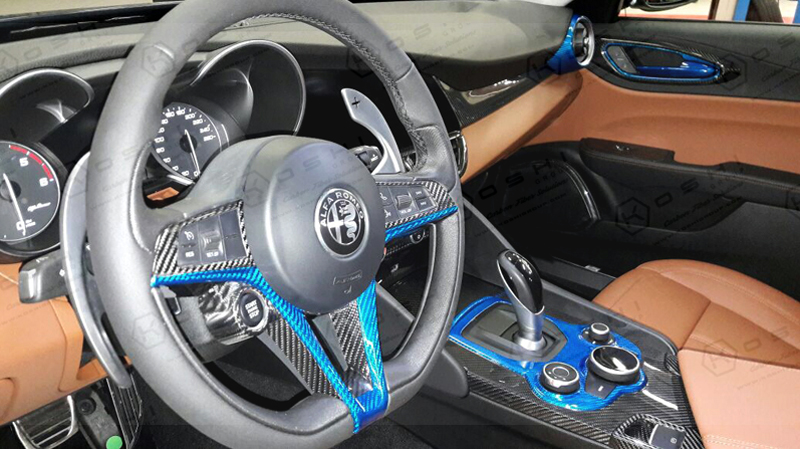 Carbon Fiber Alfa Romeo Giulia Central Tunnel Console Trim | Koshi