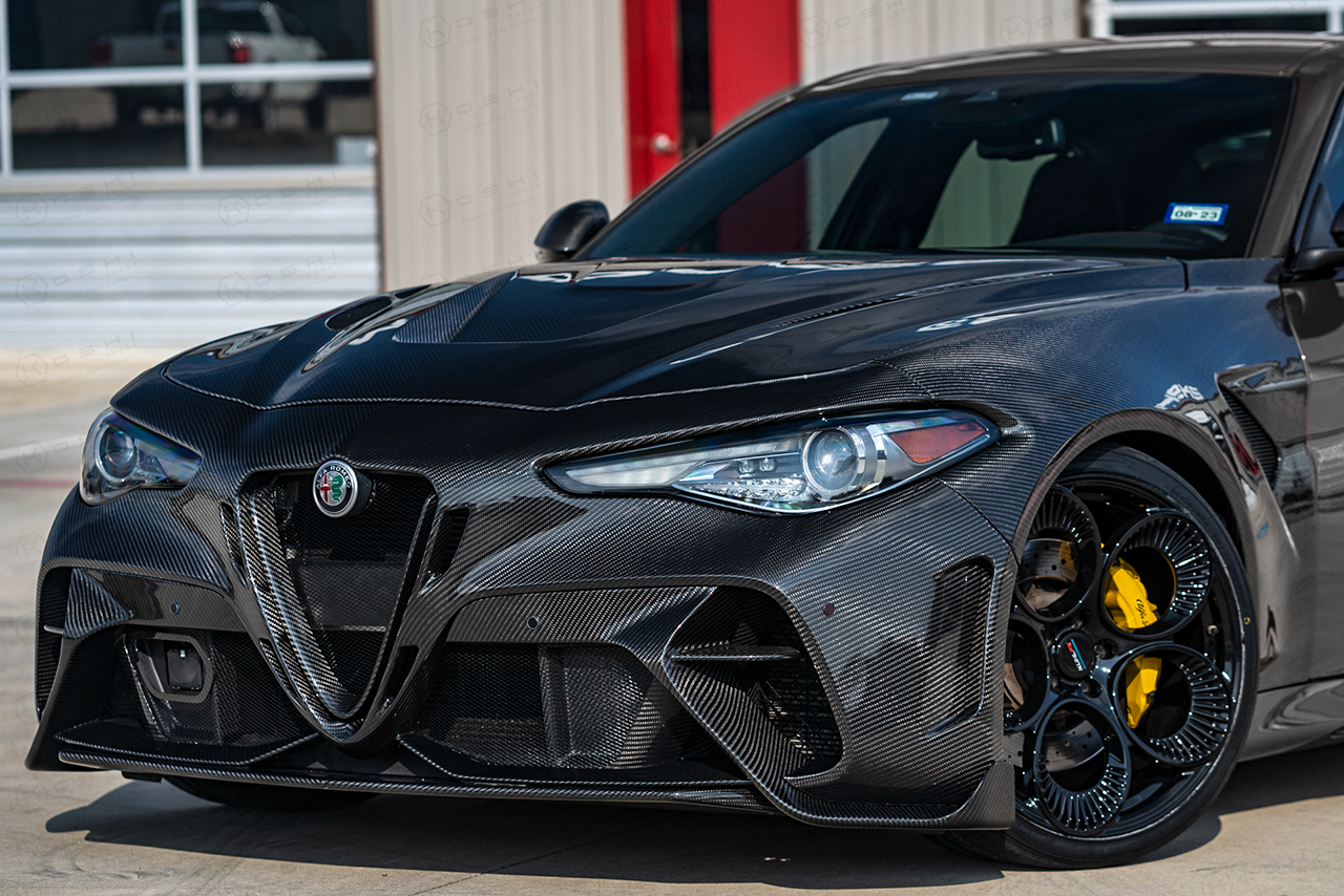 Carbon Fiber Alfa Romeo Giulia GTAm Style Front Bumper - Essential