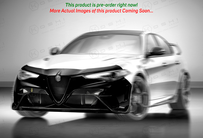 Carbon Fiber Alfa Romeo Giulia GTAm Style Front Bumper | Koshi Group