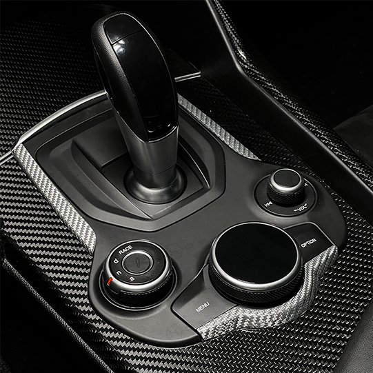 Carbon Fiber Alfa Romeo Giulia/Stelvio Center Console Frame Trim
