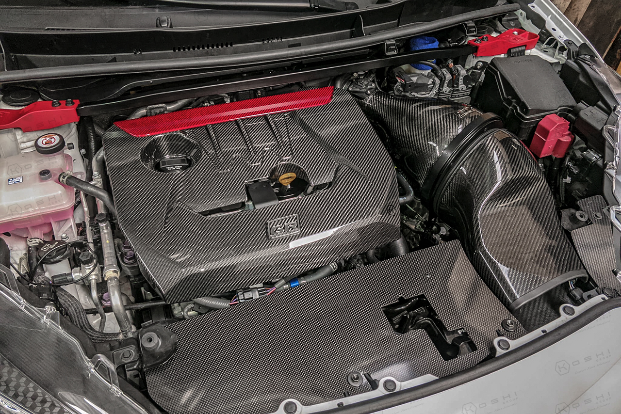 Carbon Fiber Toyota GR Yaris Engine Cover | Koshi Group L.L.C.